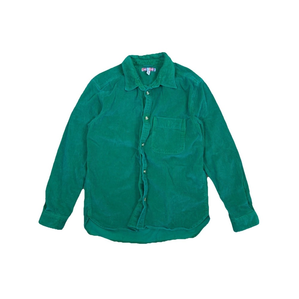 Urban Outfitters Green Corduroy Button Up Indie Grunge Skater Medium Men's